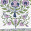 Home Couture Kalamkari Border Lavender Green Navy Fabric Sample HC2010I-04