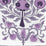 Home Couture Kalamkari Border Purple Lavender Fabric Sample HC2010I-09