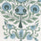 Home Couture Kalamkari Border Slate Seaside Fabric Sample HC2010I-12