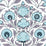 Home Couture Kalamkari Flower Lavender Sky Navy Fabric Sample HC2020I-06