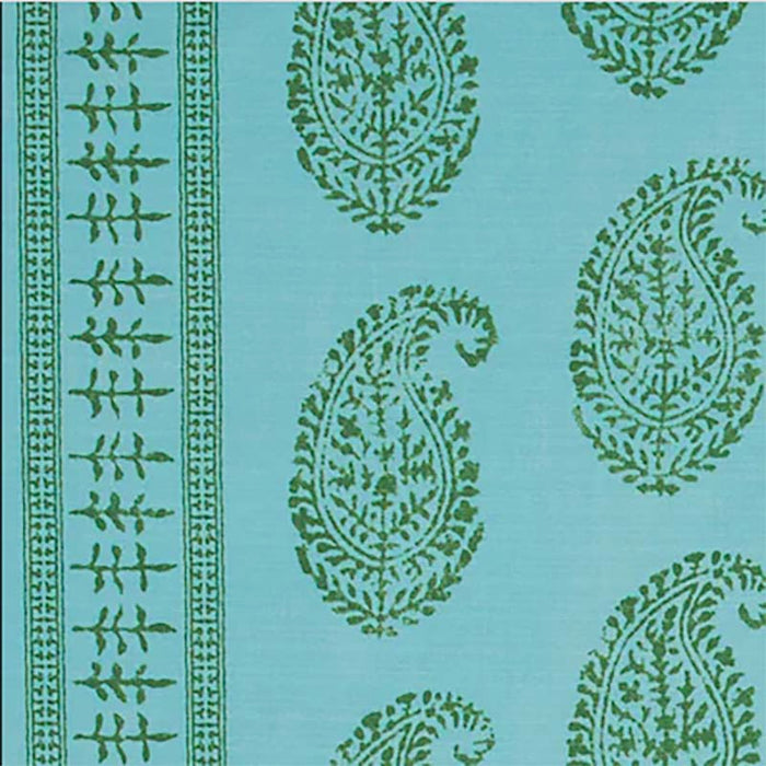 Peter Dunham Kashmir Paisley - Outdoor Blue/Green Fabric Sample 139KAP20