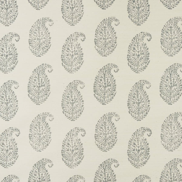 Peter Dunham Kashmir Paisley Ivory/Slate Wallpaper Sample 151KAP18