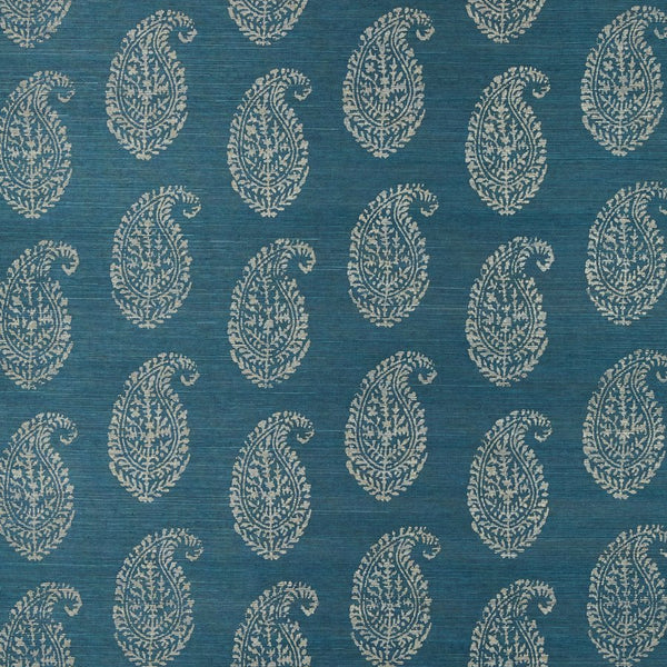 Peter Dunham Kashmir Paisley Sapphire/Ivory Wallpaper Sample 151KAP19