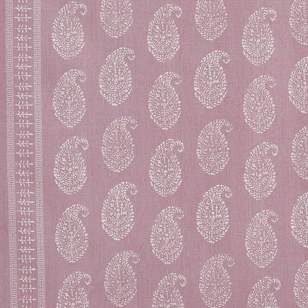 Peter Dunham Kashmir Paisley White/Lilac Fabric Sample 111KAP11