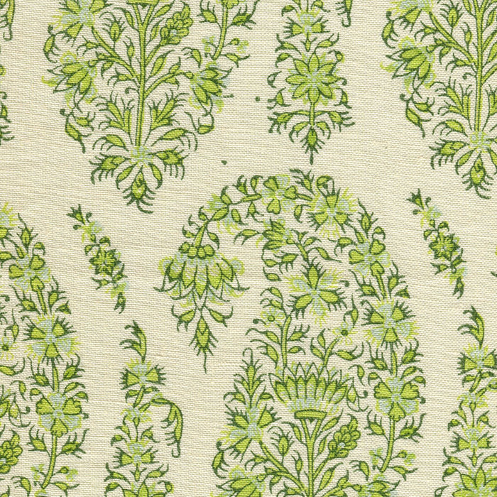 Home Couture Kashmir Paisley Green Fabric Sample HC1955C-08