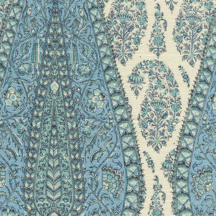 Home Couture Kashmir Paisley Large Scale Blue Fabric HC1950C-09