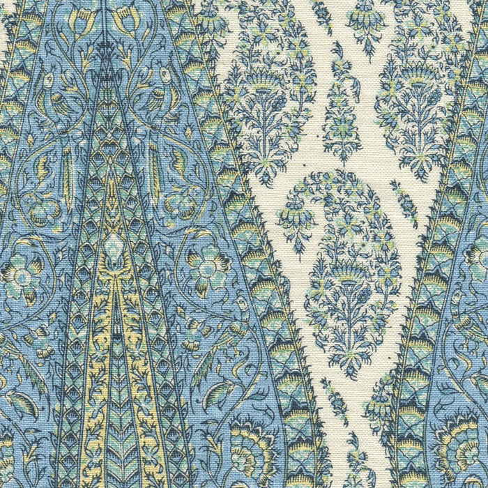 Home Couture Kashmir Paisley Large Scale Celeste Fabric Sample HC1950C-01