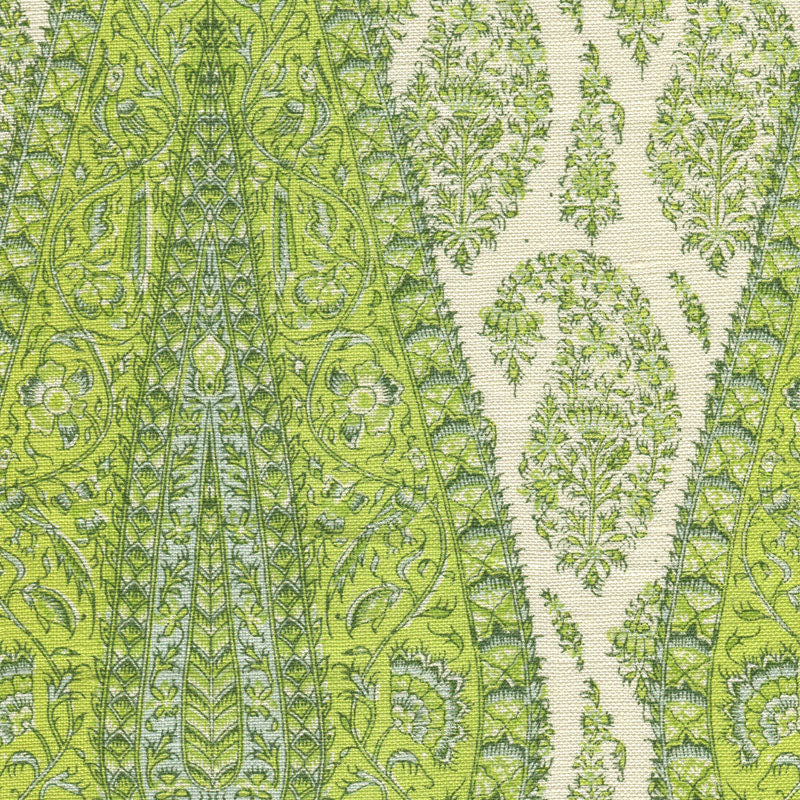 Home Couture Kashmir Paisley Large Scale Green Fabric HC1950C-08