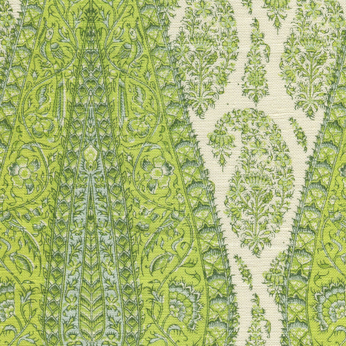 Home Couture Kashmir Paisley Large Scale Green Fabric Sample HC1950C-08