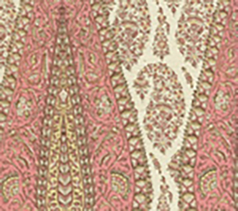 Home Couture Kashmir Paisley Large Scale Pink Fabric Sample HC1950C-06