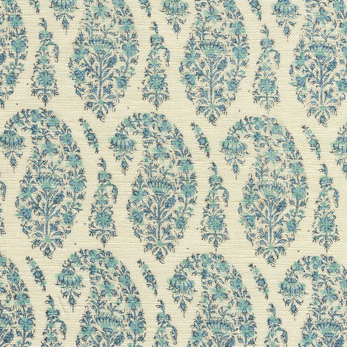 Home Couture Kashmir Paisley Petite Blue Fabric Sample HC1960C-09