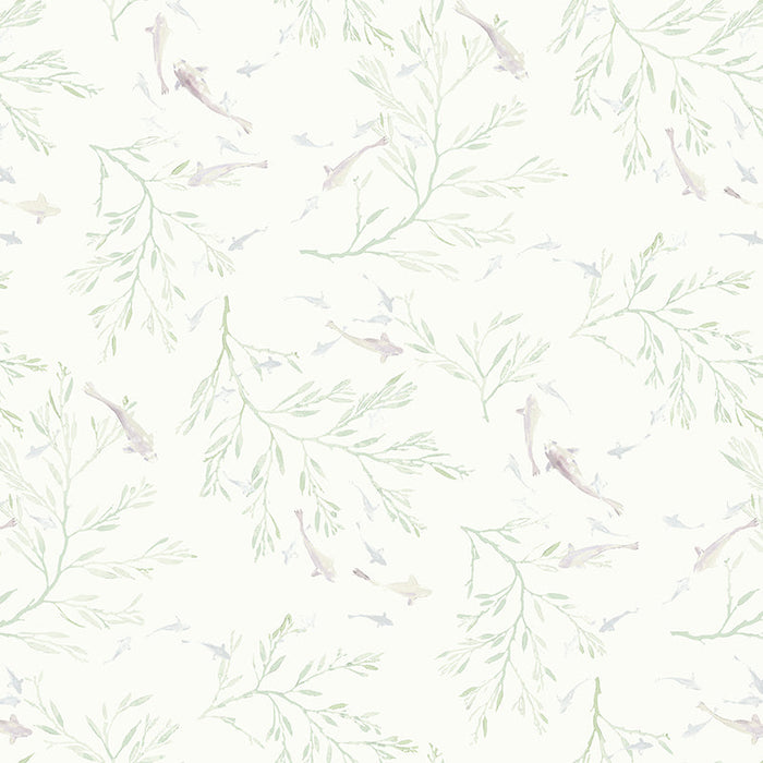 Galbraith & Paul Koi Pond Heron Wallpaper Sample