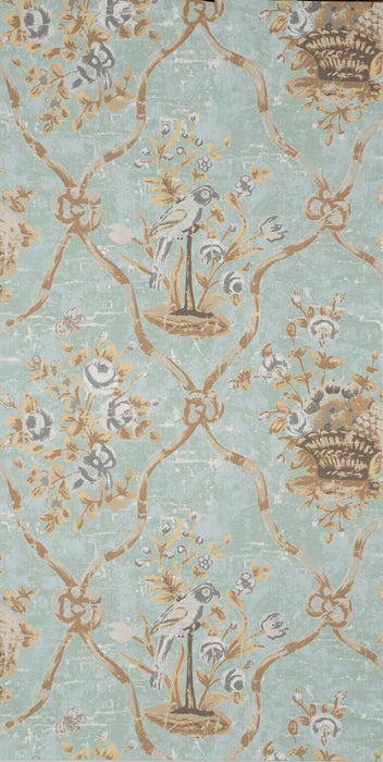 Braquenie Petit Parc Aqua/Brown Wallpaper BP201003