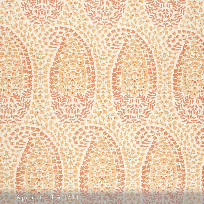 Lisa Fine Lahore Apricot Fabric Sample LAH-34