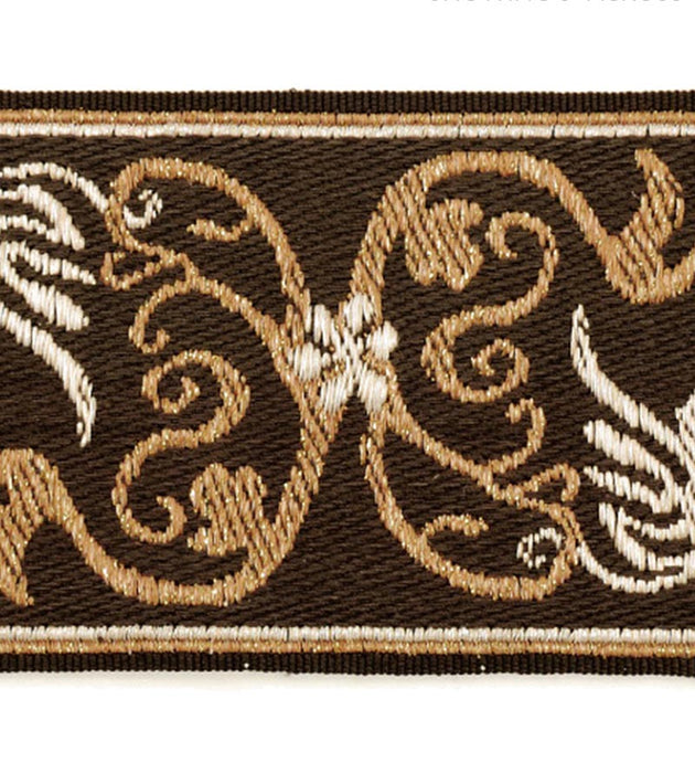 Scalamandre Siecle Grimm Braid Umber Trim Sample LA 30521111