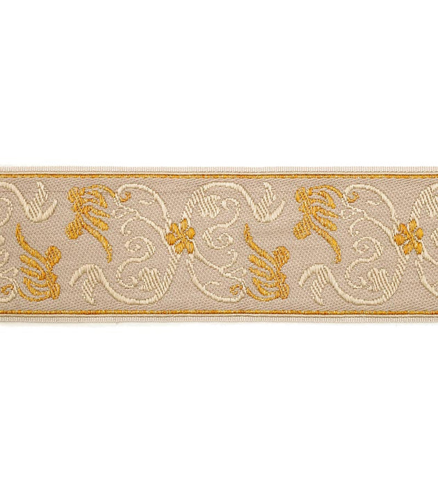 Scalamandre Siecle Grimm Braid Gilded Alabaster Trim Sample LA 30541111