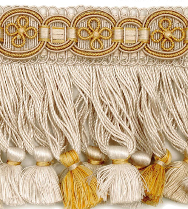 Scalamandre Siecle Condillac Fringe Gilded Alabaster Trim LA 30542210