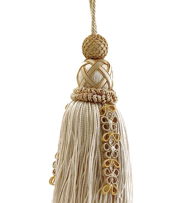 Scalamandre Siecle Key Tassel Gilded Alabaster Trim LA 30544467