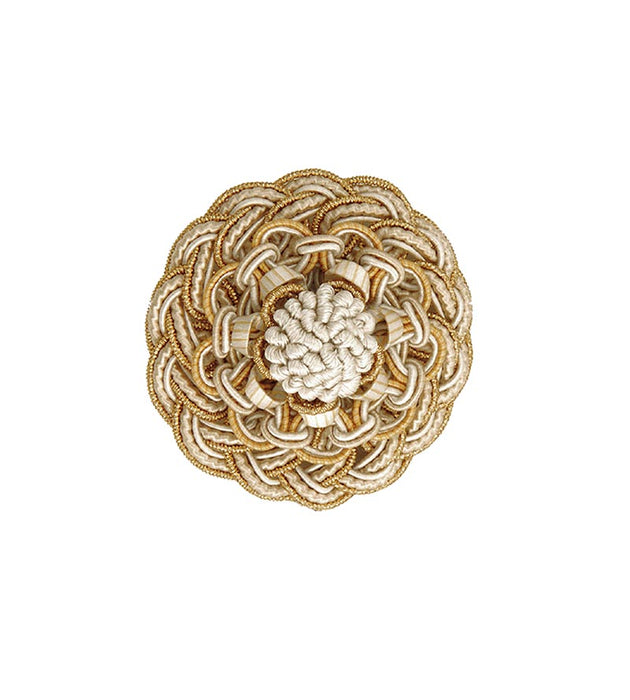 Scalamandre Siecle Rosette Gilded Alabaster Trim LA 30547700