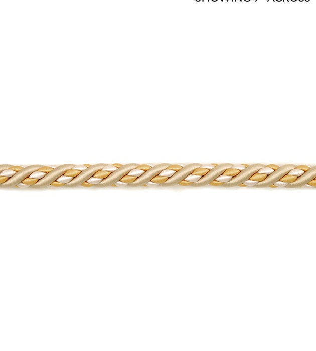 Scalamandre Siecle Cord 1/2 Gilded Alabaster Trim Sample LA 30548848