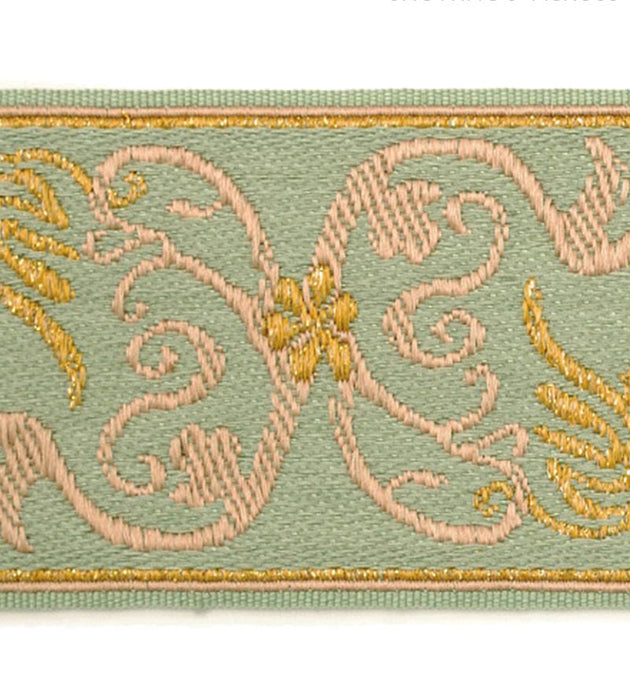 Scalamandre Siecle Grimm Braid Mint Trim Sample LA 30551111