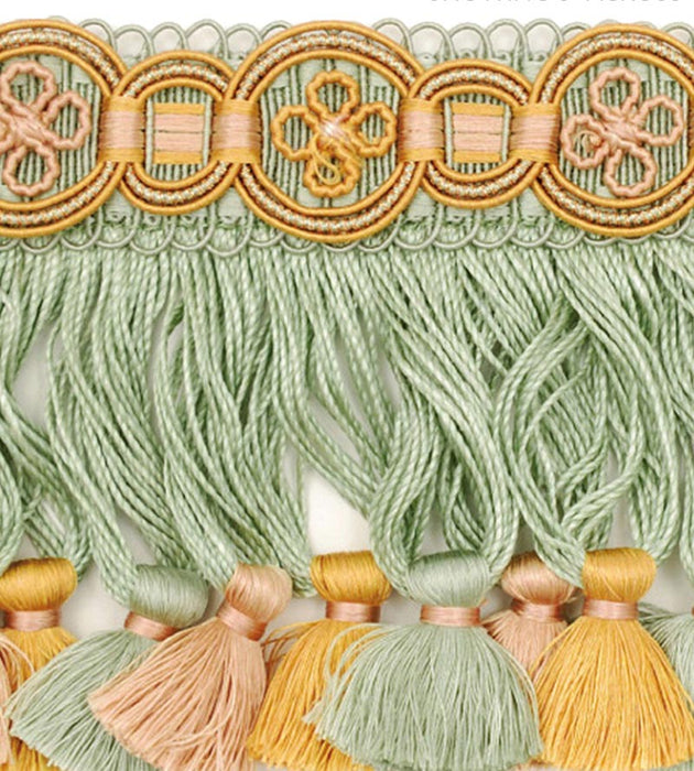 Scalamandre Siecle Condillac Fringe Mint Trim Sample LA 30552210