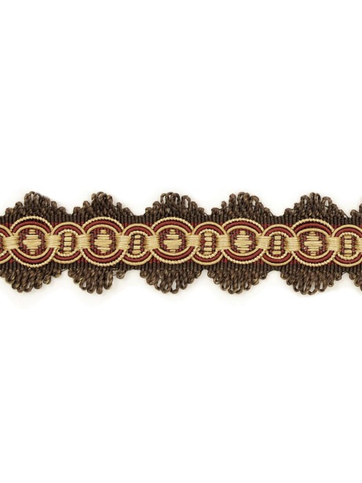 Scalamandre Siecle Candide Braid Ebony Bordeaux Trim LA 30561120