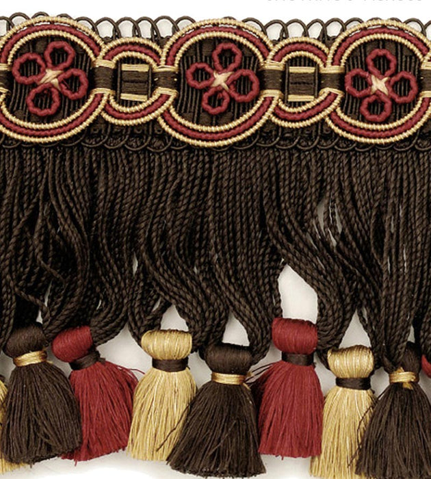 Scalamandre Siecle Condillac Fringe Ebony Bordeaux Trim LA 30562210