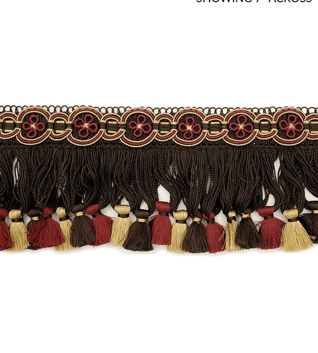 Scalamandre Siecle Condillac Fringe Ebony Bordeaux Trim LA 30562210