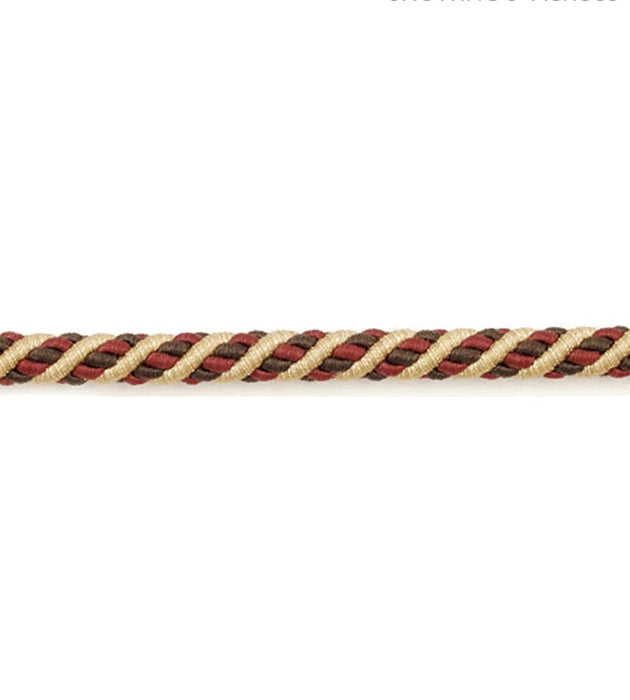 Scalamandre Siecle Cord 1/4 Ebony Bordeaux Trim LA 30568818