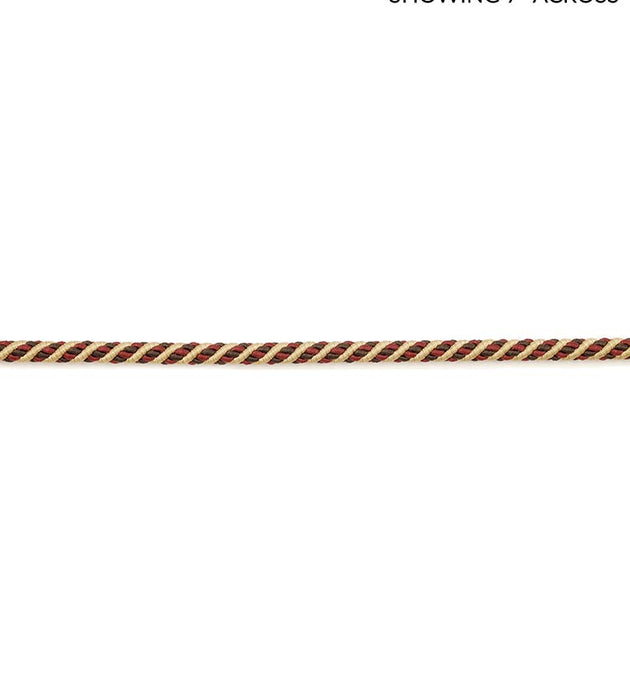 Scalamandre Siecle Cord 1/4 Ebony Bordeaux Trim LA 30568818