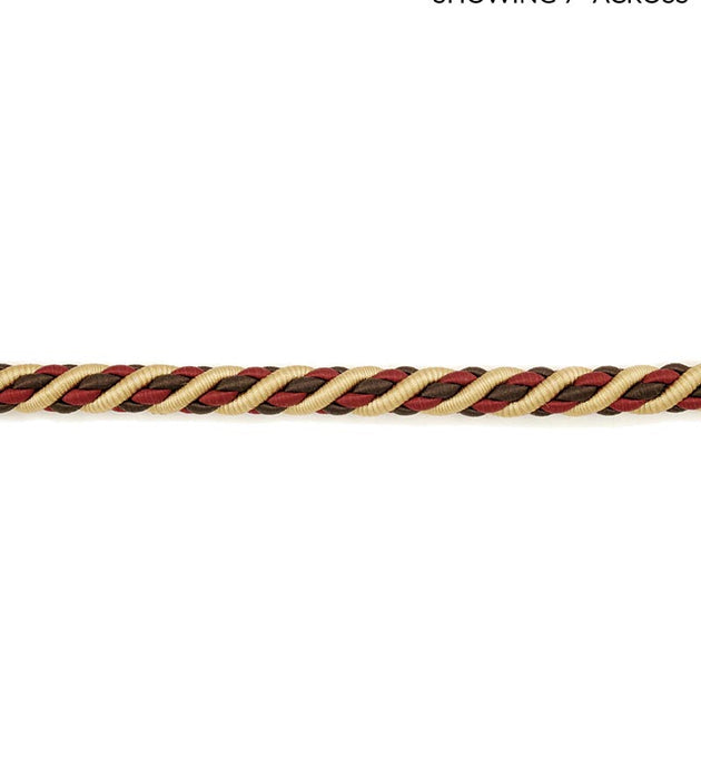 Scalamandre Siecle Cord 1/2 Ebony Bordeaux Trim LA 30568848