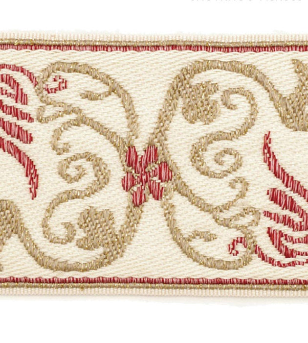 Scalamandre Siecle Grimm Braid Raspberry Trim Sample LA 30571111