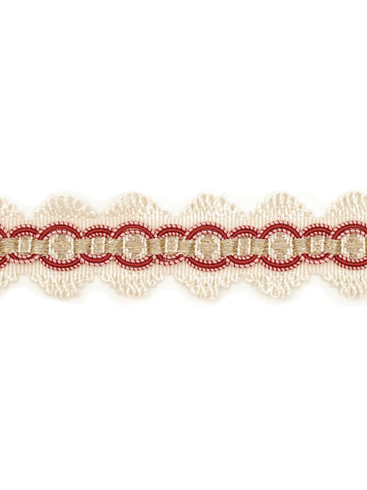 Scalamandre Siecle Candide Braid Raspberry Trim Sample LA 30571120