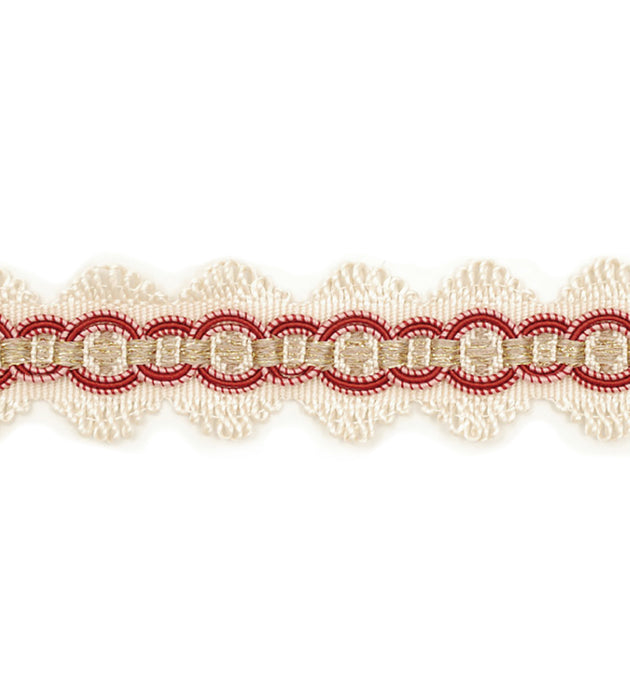 Scalamandre Siecle Candide Braid Raspberry Trimming Sample LA 30571120