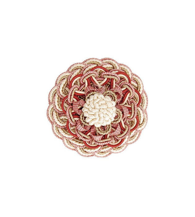 Scalamandre Siecle Rosette Raspberry Trim Sample LA 30577700