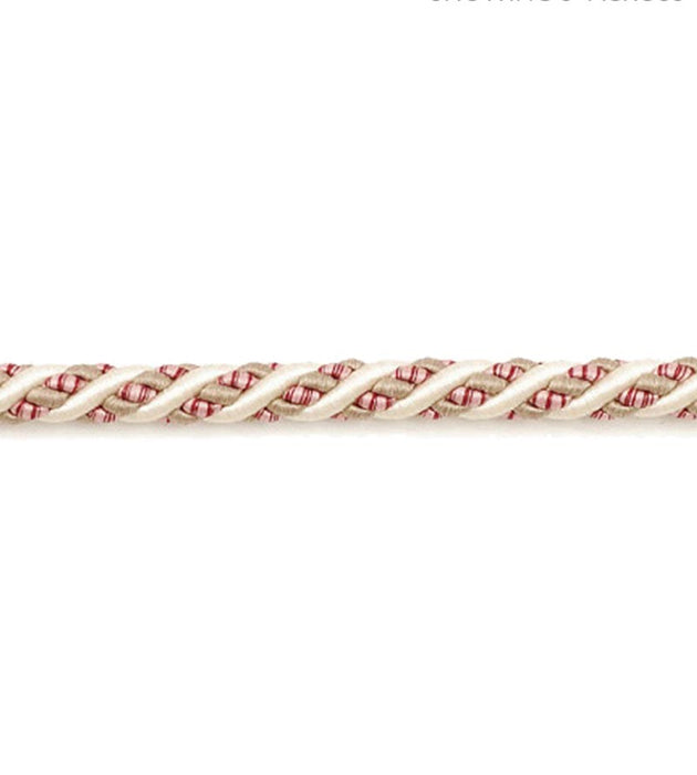 Scalamandre Siecle Cord 1/4 Raspberry Trim Sample LA 30578818