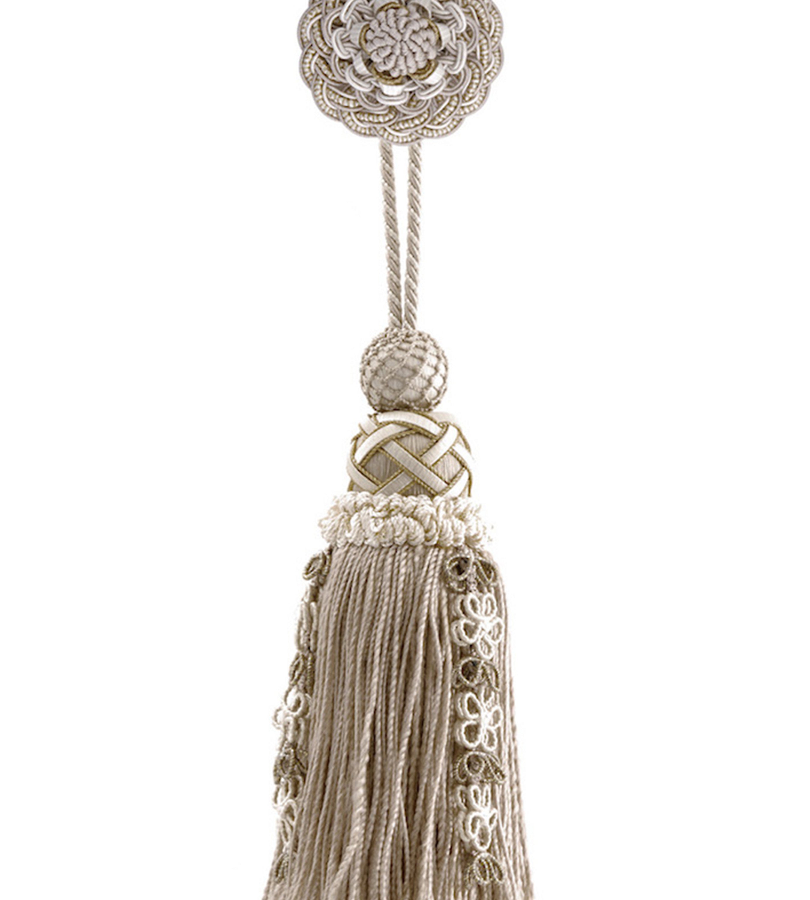 Scalamandre Siecle Single Tassel W/rosette Patina Trimming Sample LA 30587710