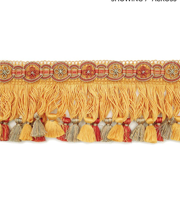 Scalamandre Siecle Condillac Fringe Gold Trim Sample LA 30592210