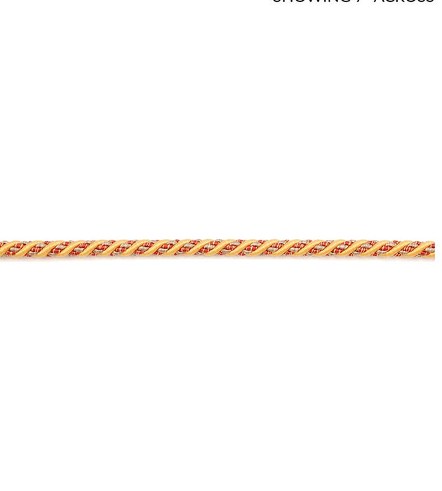 Scalamandre Siecle Cord 1/4 Gold Trim Sample LA 30598818