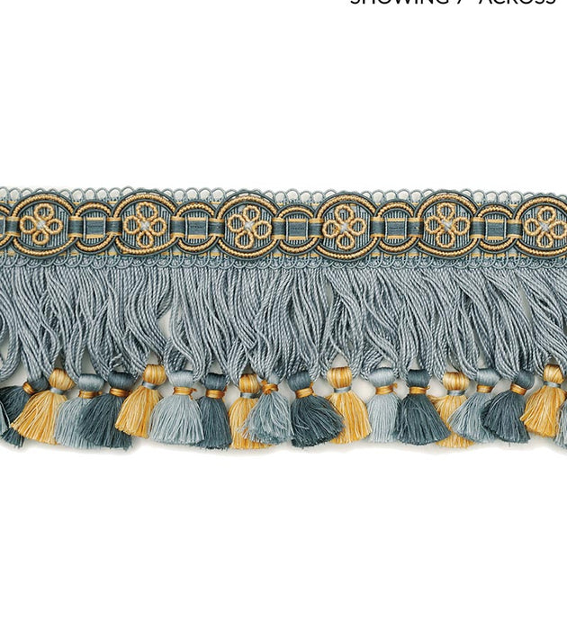 Scalamandre Siecle Condillac Fringe French Blue Trim Sample LA 30602210