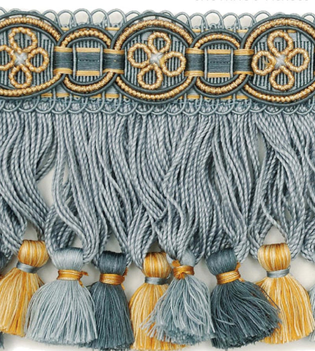 Scalamandre Siecle Condillac Fringe French Blue Trim Sample LA 30602210