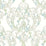 Seabrook Designs Roxen Damask Turquoise, Off-white, And Mint Wallpaper LG90702