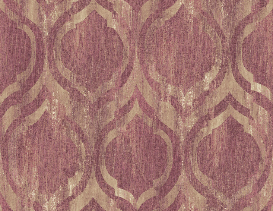 Seabrook Designs Old Danube Ogee Wine And Gold Wallpaper LG90801