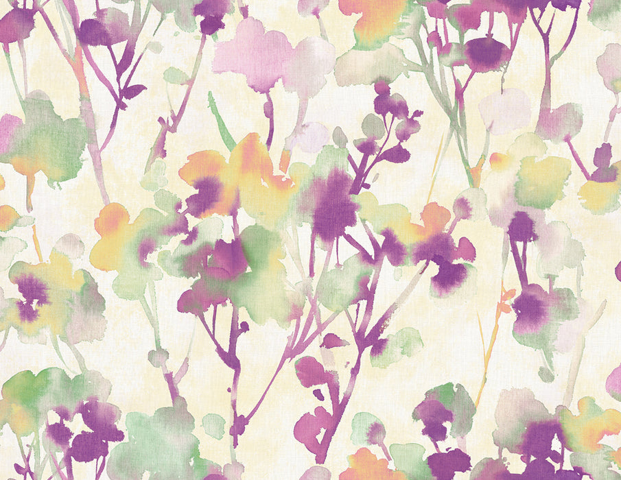 Seabrook Designs Faravel Purple, Mint, And Orange Wallpaper LG91409