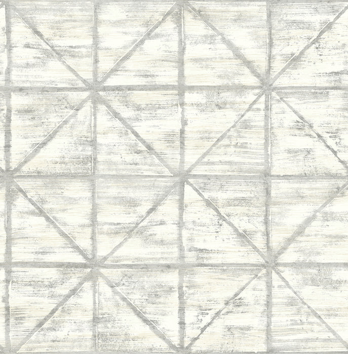 Seabrook Designs Ness Gray And White Wallpaper LG91608