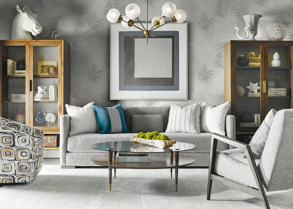 Seabrook Designs Via Palma Cove Gray And Winter Fog Wallpaper LN10108