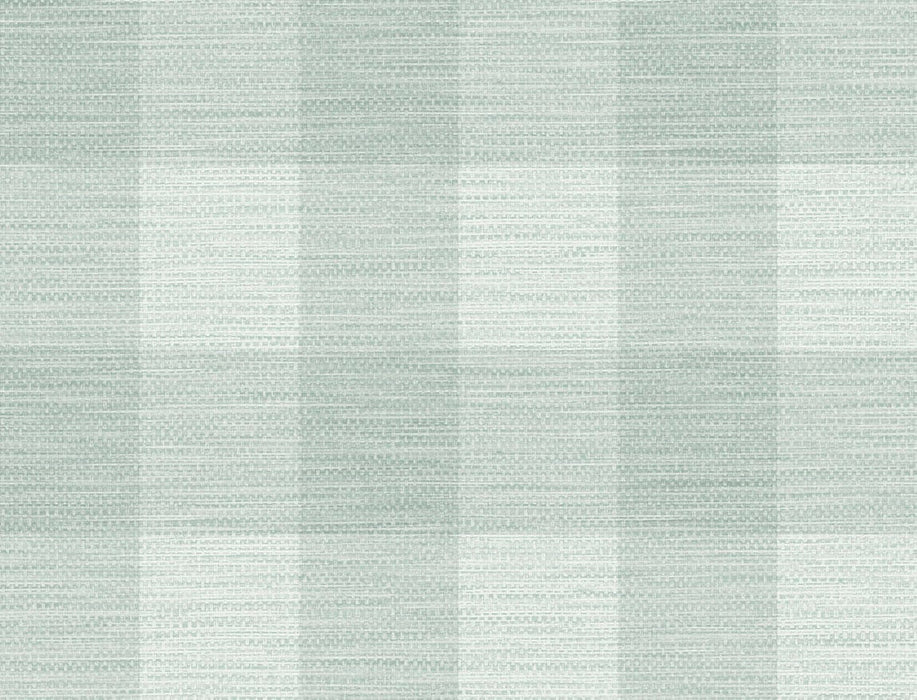 Seabrook Designs Rugby Gingham Sea Glass Wallpaper Sample LN10804