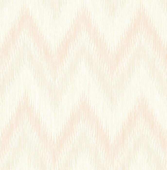 Seabrook Designs Regent Flamestitch Stringcloth Soft Melon And Arrowroot Wallpaper Sample LN11201