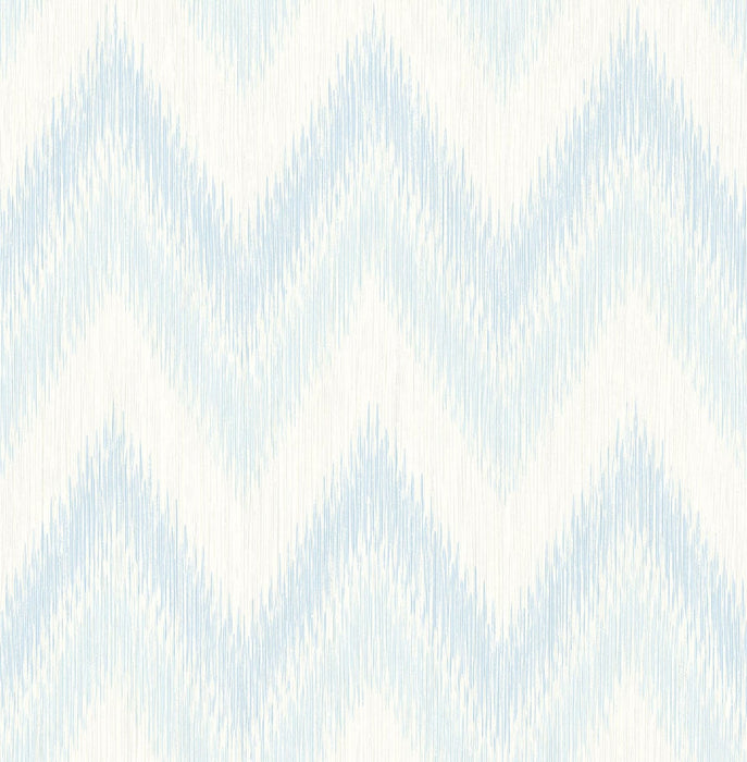 Seabrook Designs Regent Flamestitch Stringcloth Blue Frost And Eggshell Wallpaper LN11202